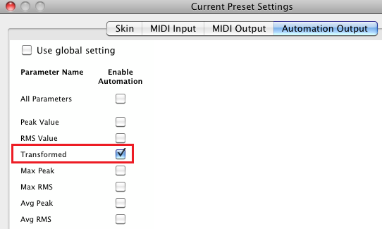 Step 04 - Enable output automation for the 'transformed' parameter